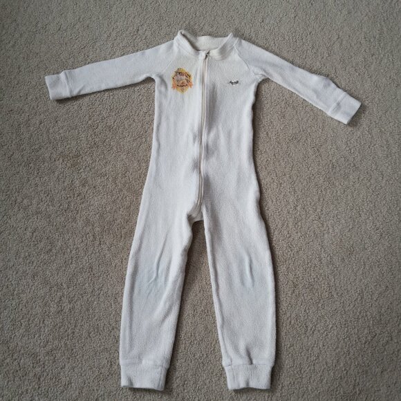 Organic cotton sherpa sleeper for toddlers, size 4T-5T. Made in USA! - Picture 1 of 12